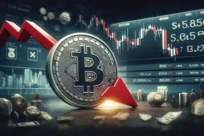 Preço do Bitcoin em queda em 24 de maio de 2024