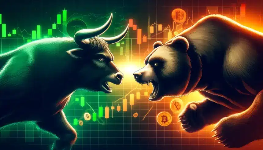 Bitcoin começa o mês preso em negociação lateral mas em queda