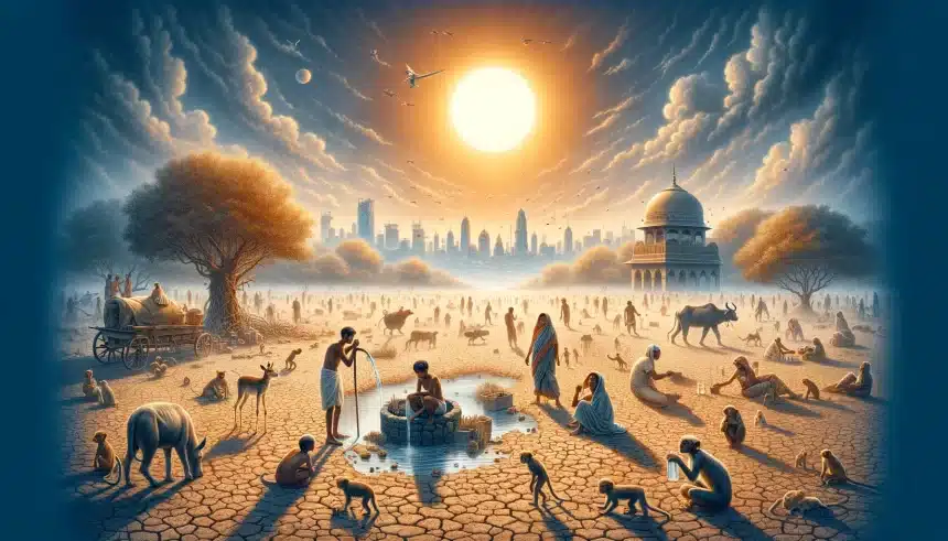 Calor na Índia mata 80 pessoas e macacos se afogam em busca de água