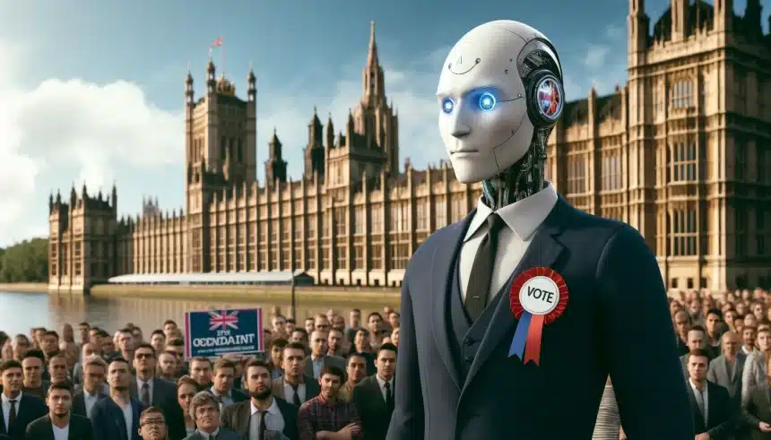 Candidato de IA está concorrendo ao Parlamento Inglês