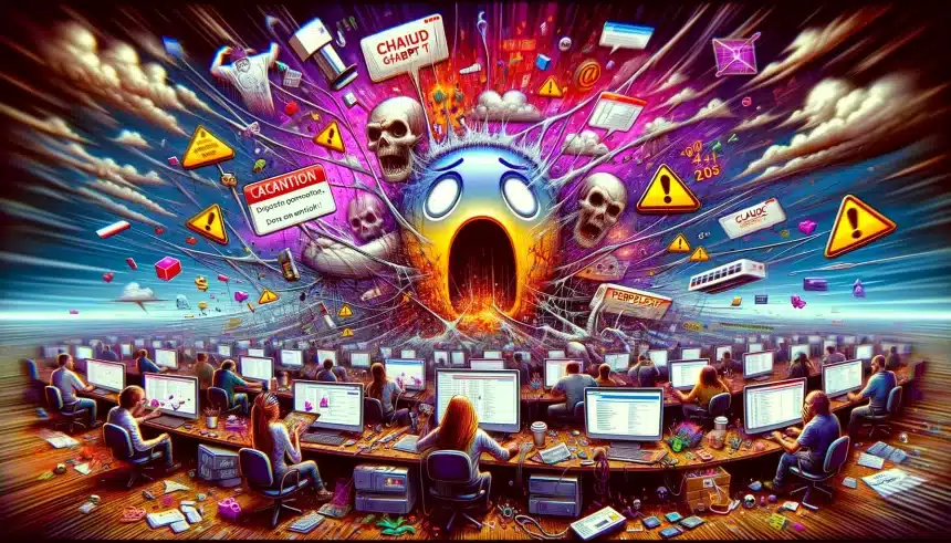 ChatGPT, Claude e Perplexity caíram ao mesmo tempo e criaram pânico na Web