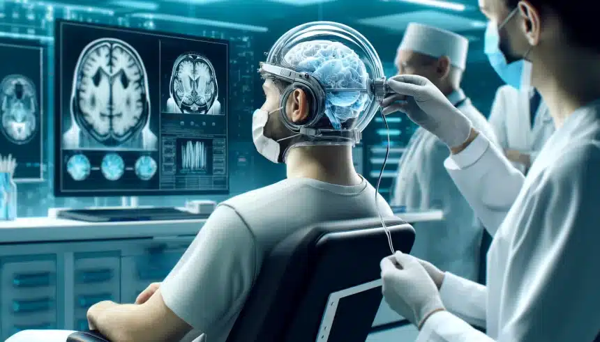 Paciente tem crânio de plástico para que cientistas vejam seu cérebro em funcionamento