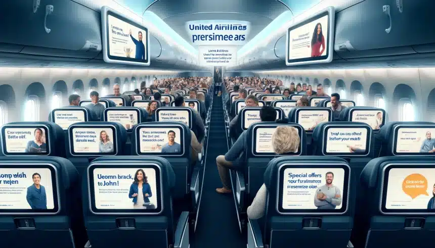 United Airlines vai exibir anúncios individuais aos passageiros