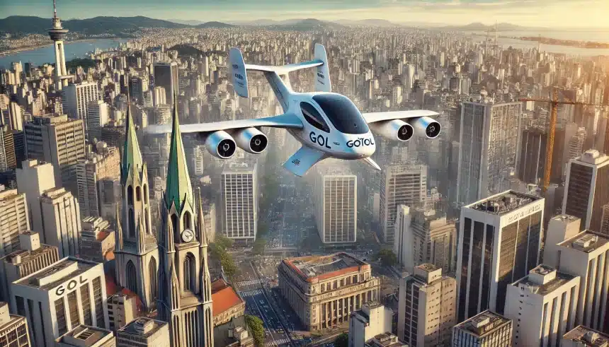 Aeroporto de carros voadores no interior de são paulo