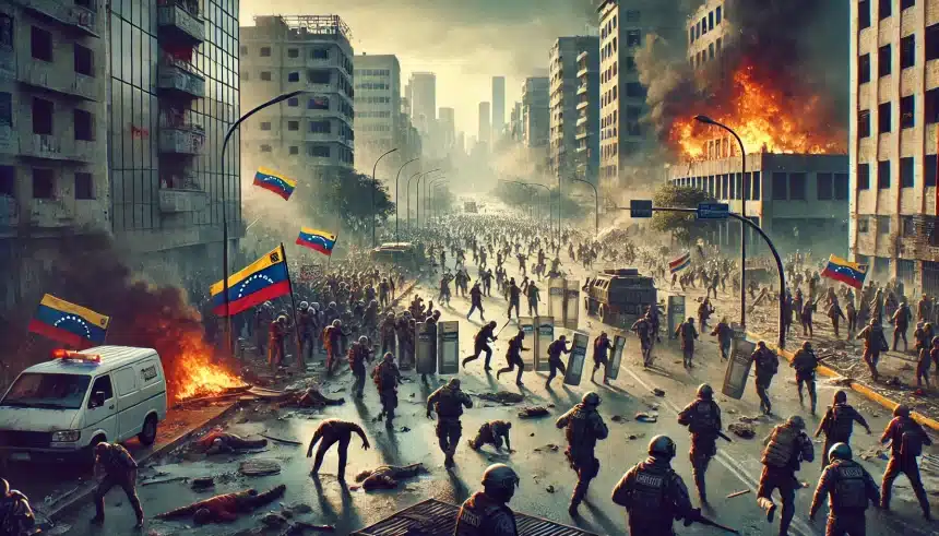 Caos na Venezuela por conta de eleições supostamente fraudadas