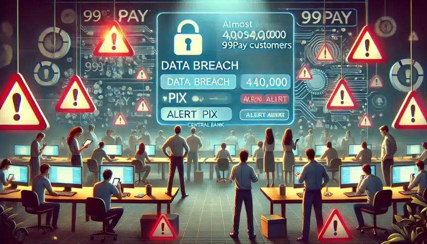 Dados no Pix de quase 40 mil clientes da 99Pay foram vazados, alerta o Banco Central