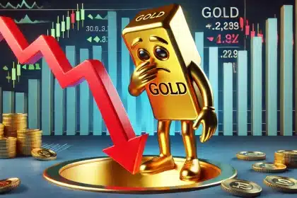 Ouro em queda