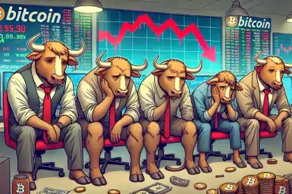 Touros frustrados com queda do Bitcoin