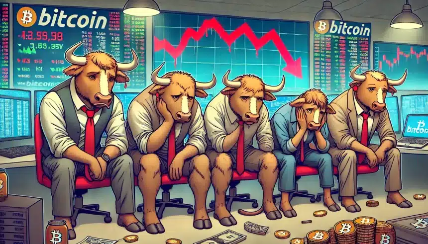 Touros frustrados com queda do Bitcoin
