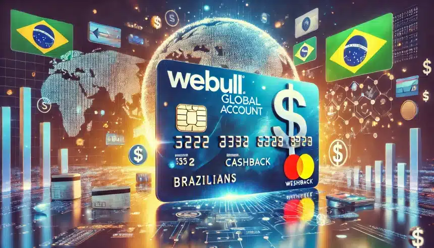 Webull lança conta e cartão de débito globais com cashback em dólar para brasileiros
