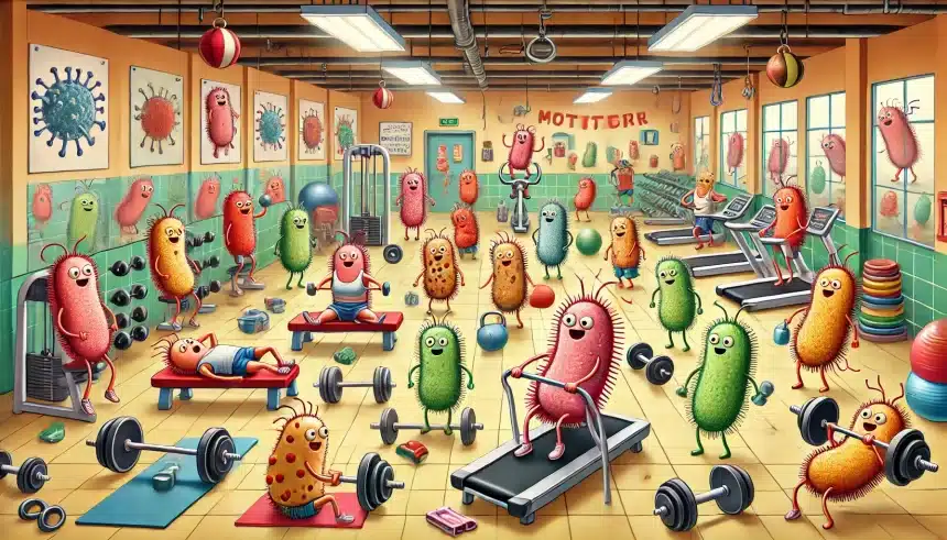 Bactérias infestam academias