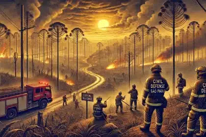 Defesa civil de SP em alerta: Risco imediato de incêndios florestais