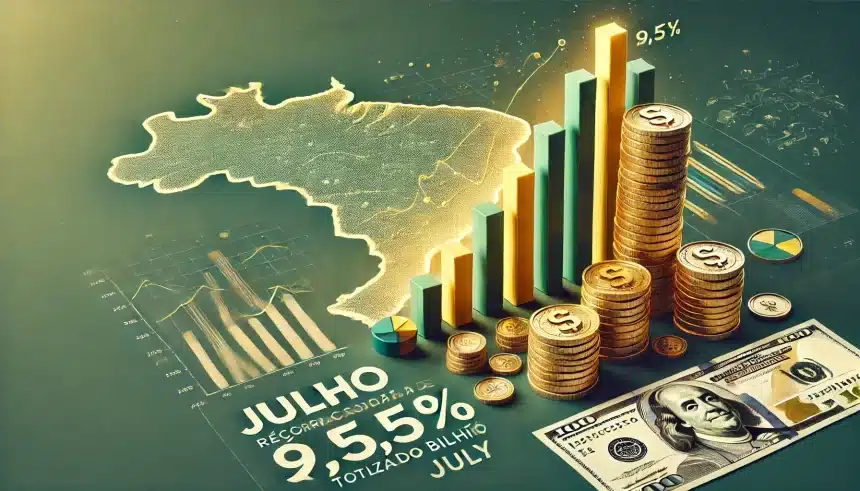 Julho registra crescimento de 9,55% na arrecadação federal, totalizando R$ 231 bilhões