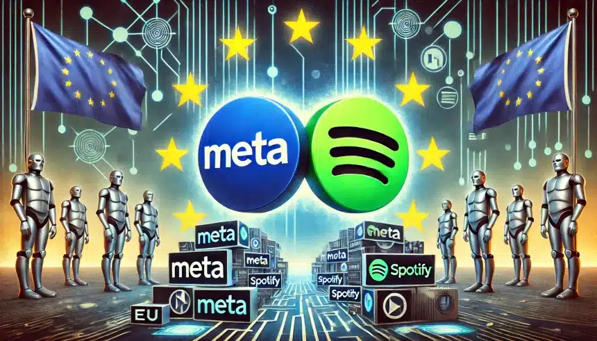 Meta e Spotify se unem contra regulamentações da União Europeia