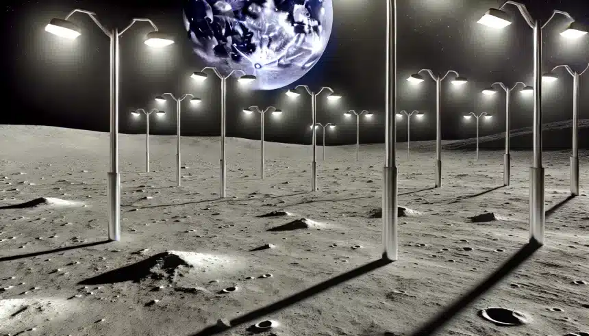 Postes de iluminação serão instalados na Lua