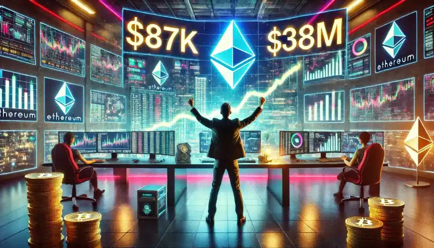 Trader transforma $87 Mil em $38 milhões com ETH