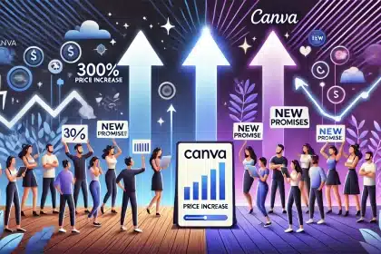 Canva sente reação negativa após reajuste de 300% nos preços, anuncia Nova Promessa de Preços e benefícios a assinantes antigos