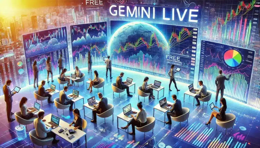 Plataforma Gemini Live democratiza análise financeira com acesso gratuito para traders