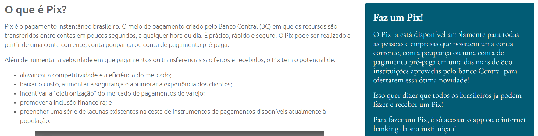 Pix Banco Central Aliexpress