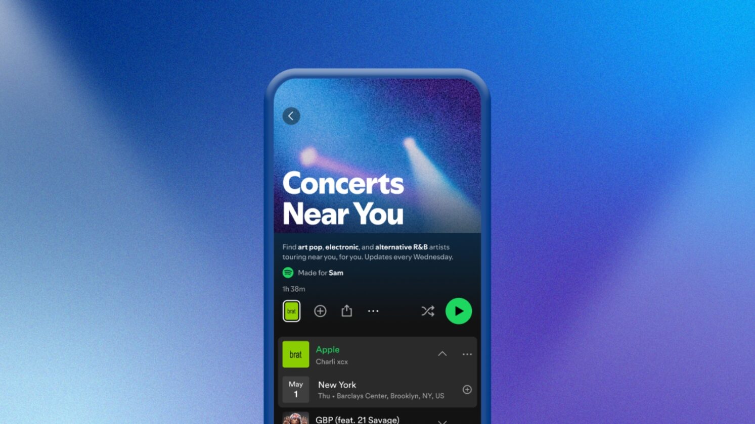 Spotify lança recurso para usuário encontrar shows próximos