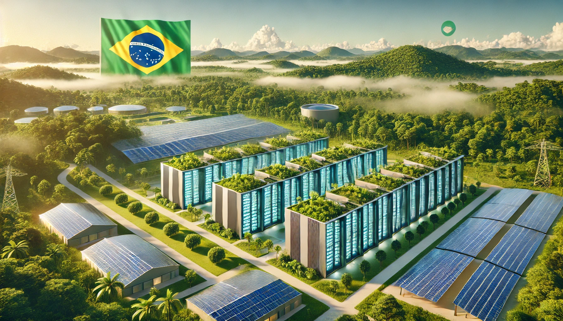 Brasil prepara isenção fiscal para atrair data centers verdes - Imagem: Dall-E