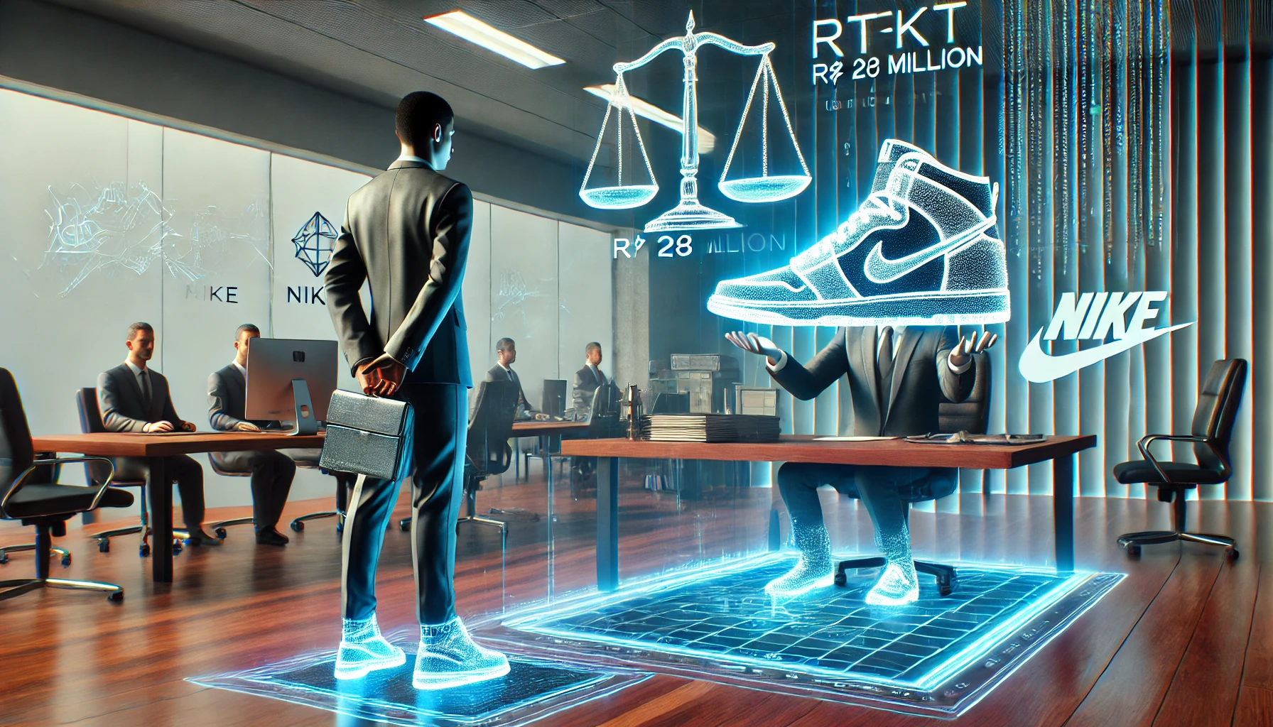 Nike é processada em mais de R$ 28 milhões após encerrar projeto de NFTs RTFKT - Imagem: Dall-E