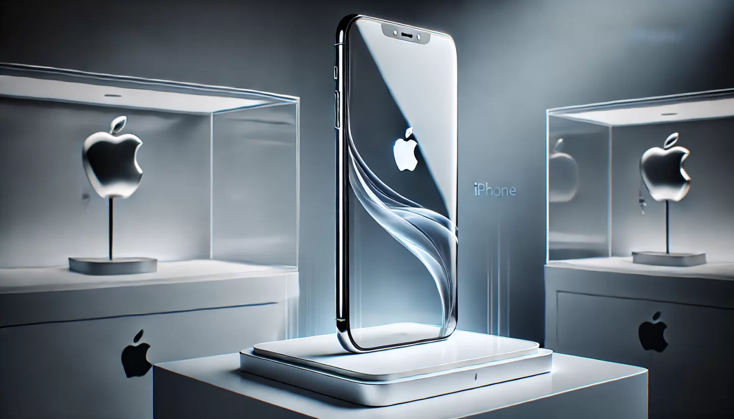 Apple planeja iPhone de vidro curvo e dobrável para 2027 - Imagem: Dall-E