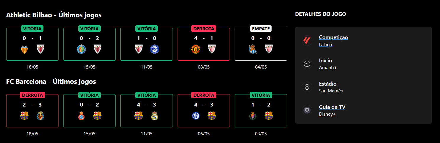 Athletic Bilbao x Barcelona