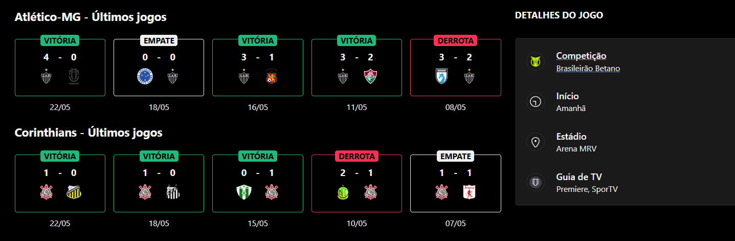 Atlético-MG x Corinthians