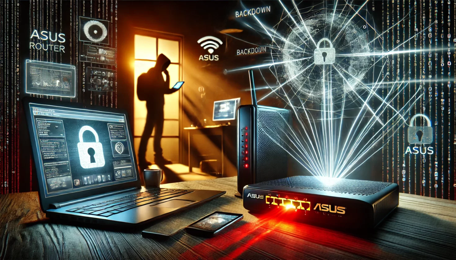 Backdoor em roteadores Asus ameaça milhares de usuários no mundo - Imagem: Dall-E