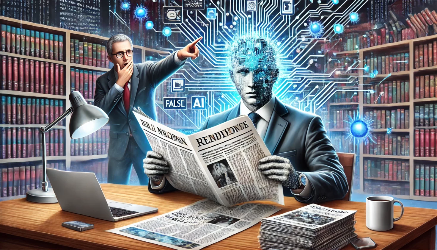 Chicago Sun-Times publica lista falsa de livros criada por IA - Imagem: Dall-E