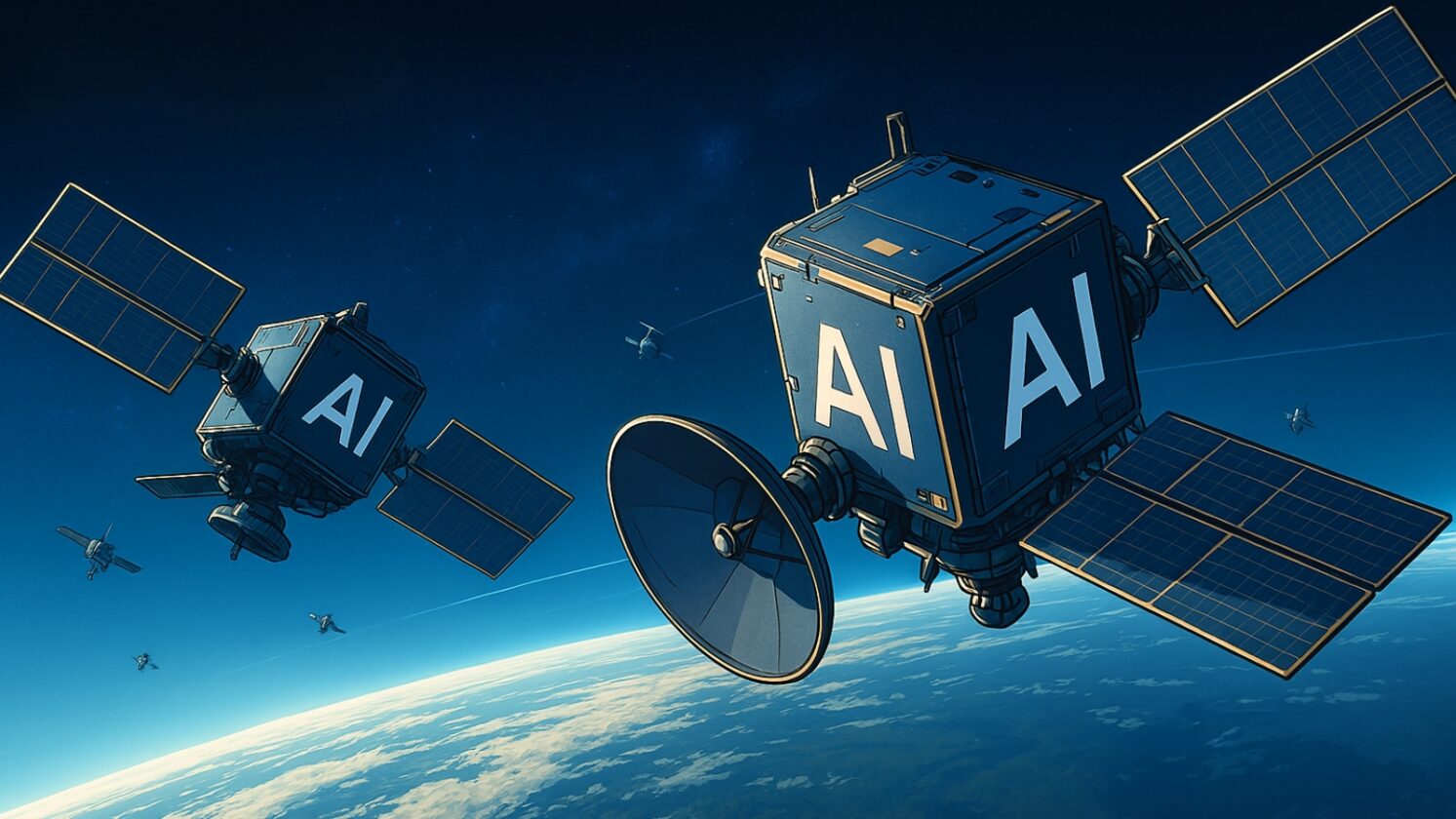 China lança rede de satélites com IA para criar 'supercomputador espacial' - Imagem: ChatGPT