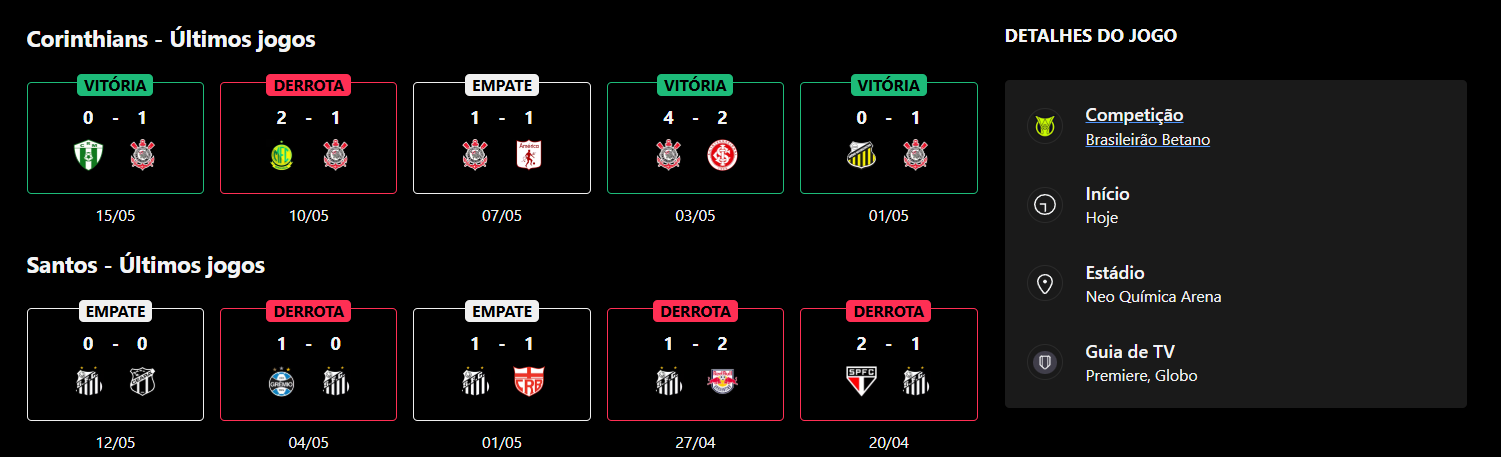 Corinthians x Santos