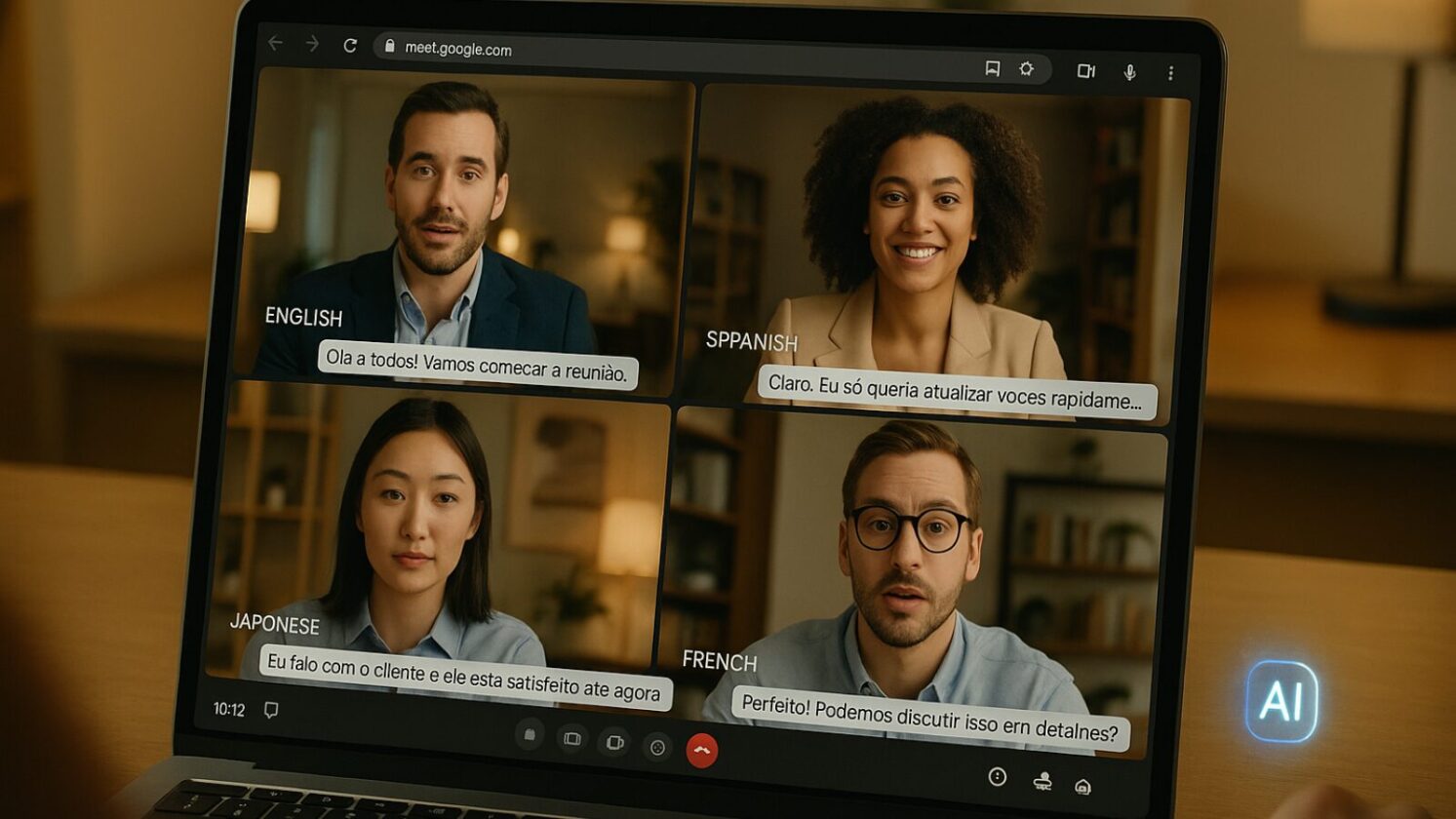 Google Meet agora traduz vozes em tempo real com IA