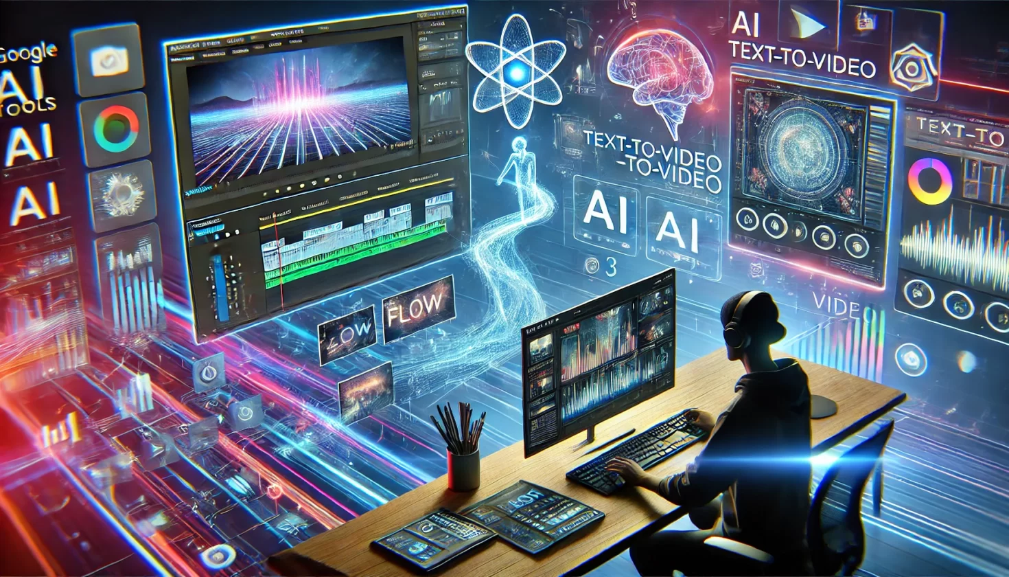 Google lança Flow e Veo 3 para criação de vídeos complexos com IA - Imagem: Dall-E