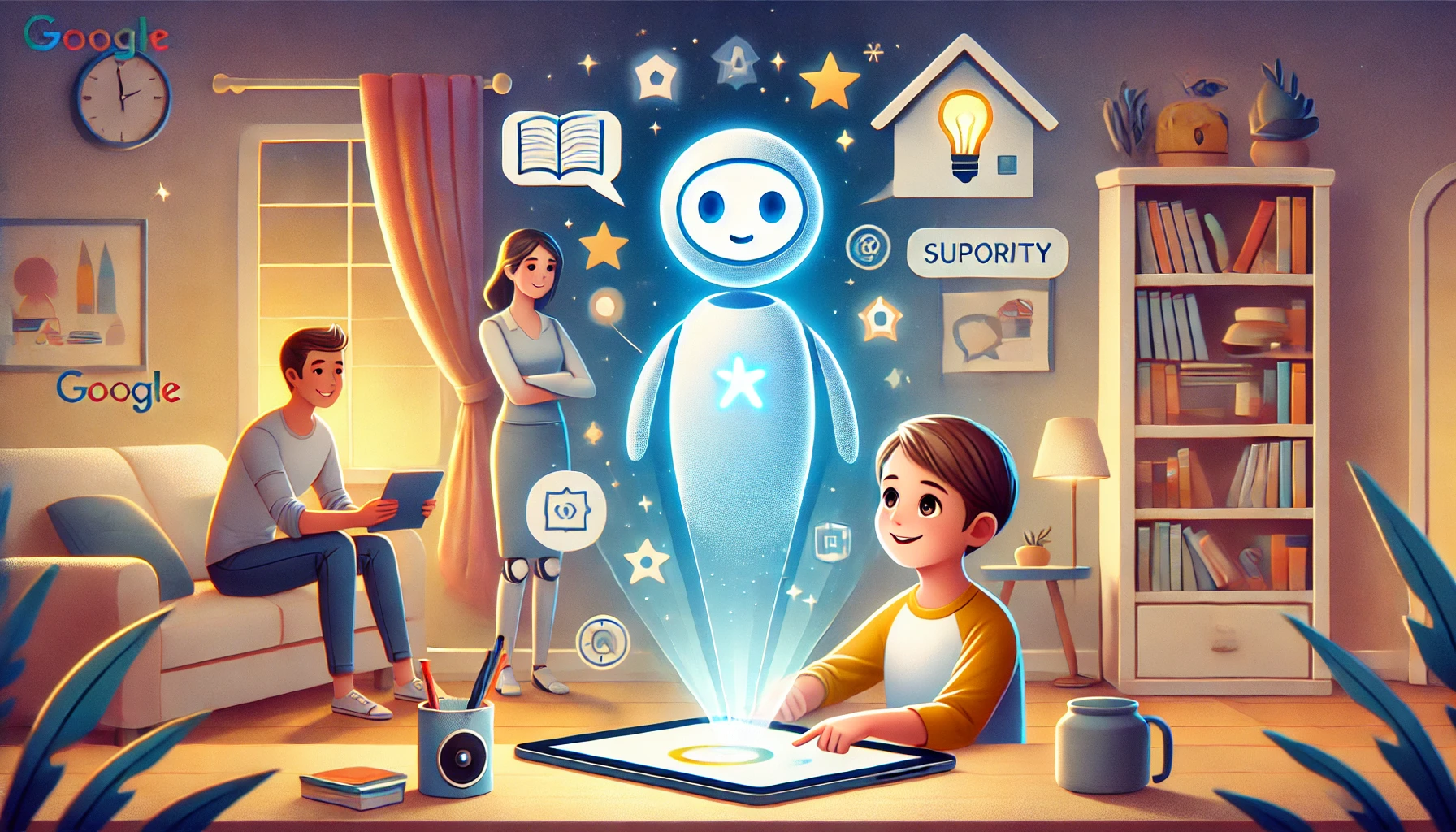 Google libera Gemini para crianças com contas supervisionadas - Imagem: Dall-E