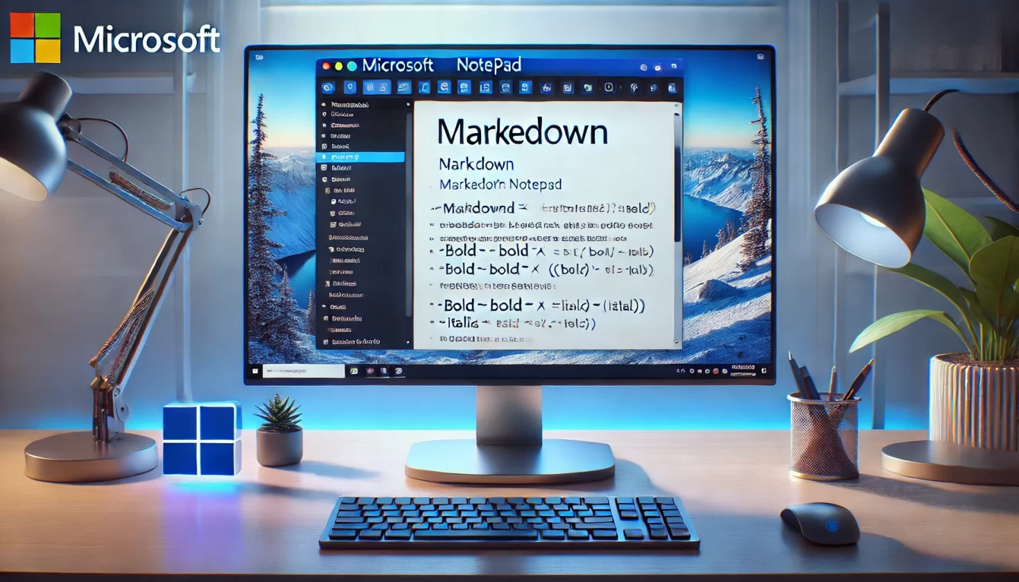 Microsoft transforma o Bloco de Notas com suporte a Markdown e formatação - Imagem: Dall-E