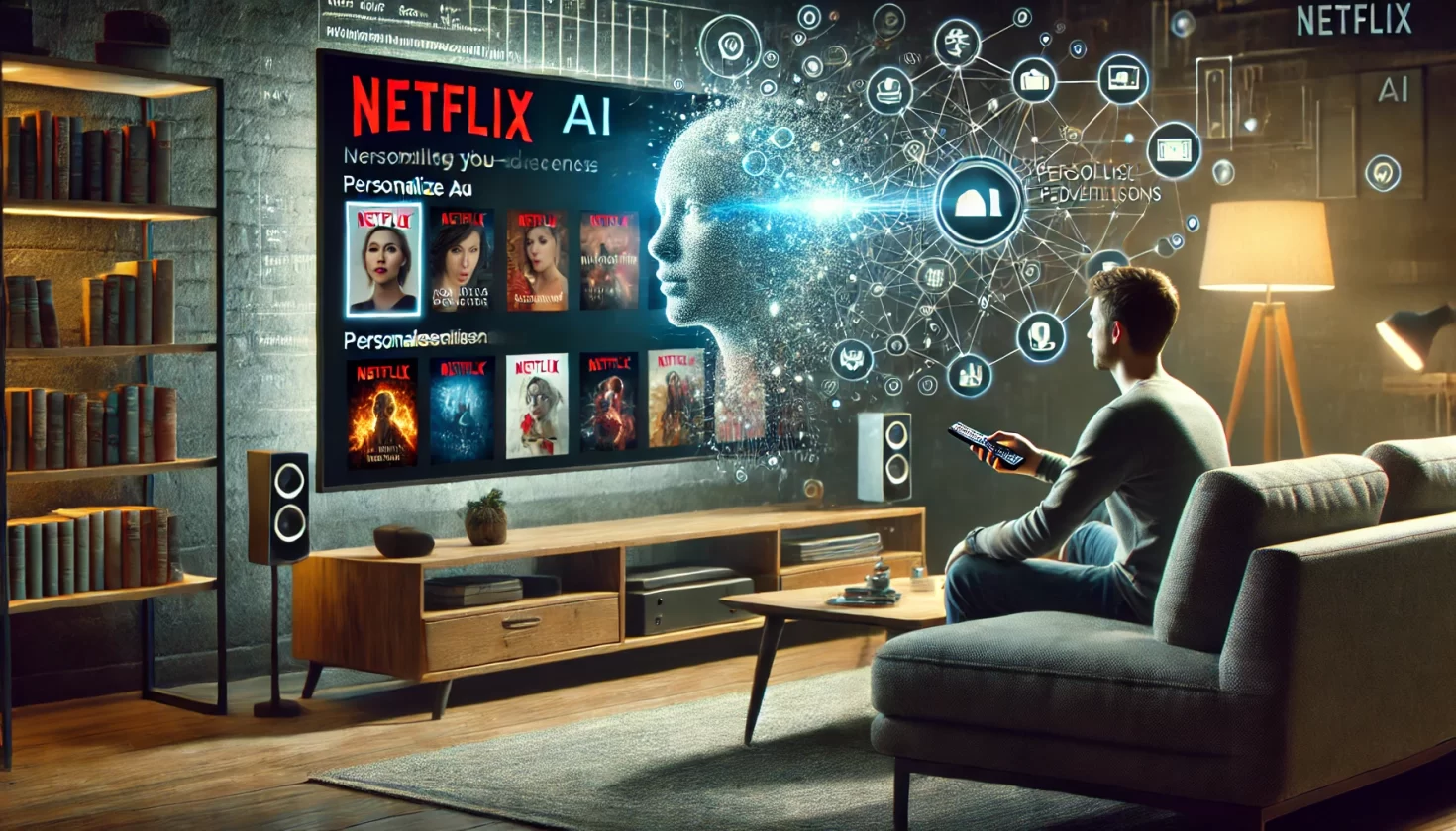 Netflix usará IA para personalizar anúncios com séries e filmes - Imagem: Dall-E