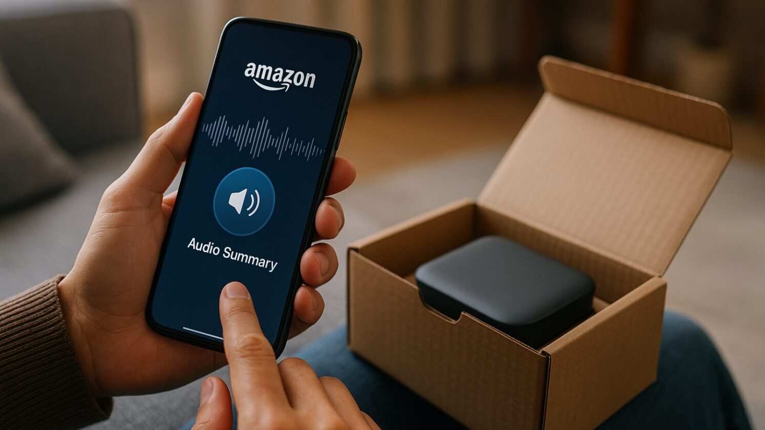 Nova tecnologia de IA da Amazon cria resumos de produtos em áudio
