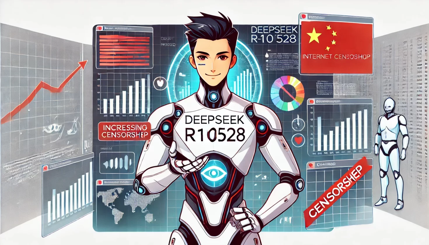 Novo modelo de IA da DeepSeek R1-0528 impressiona em testes, mas aumente censura - Imagem: Dall-E