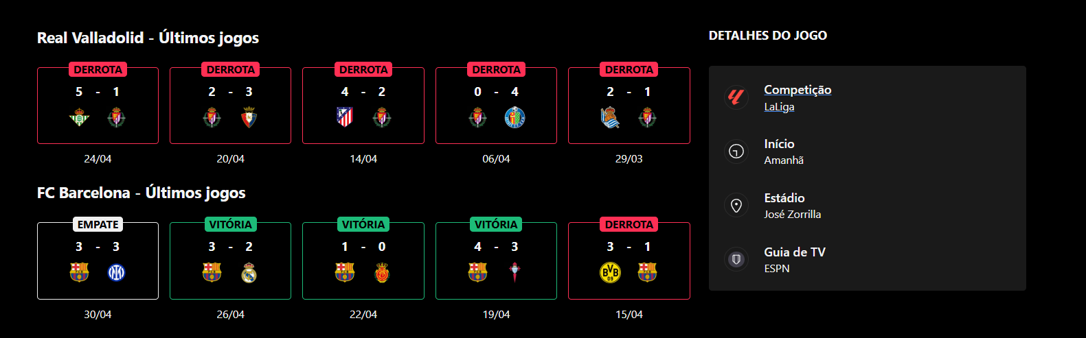 Real Valladolid x FC Barcelona