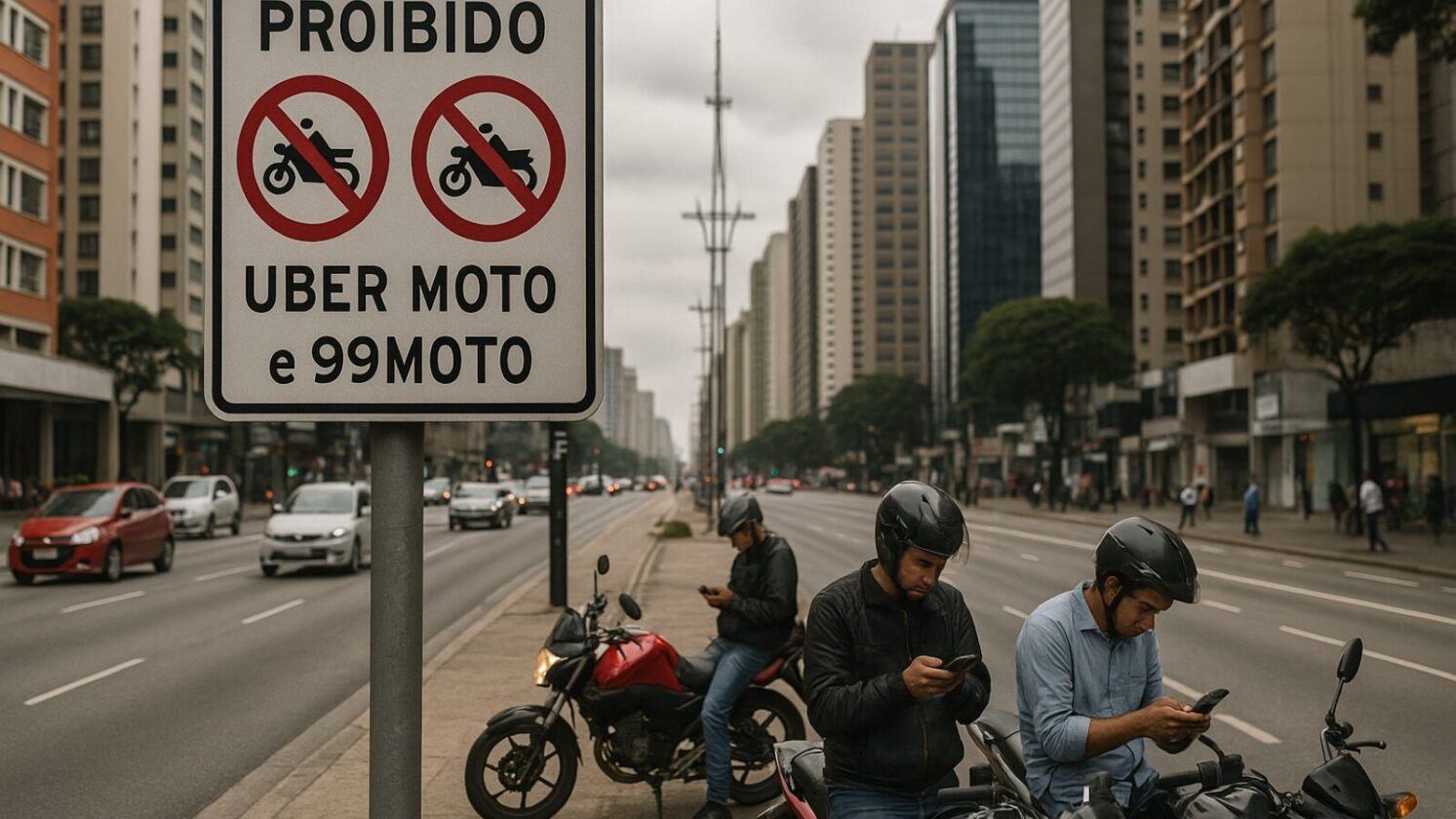São Paulo proíbe Uber Moto e 99Moto
