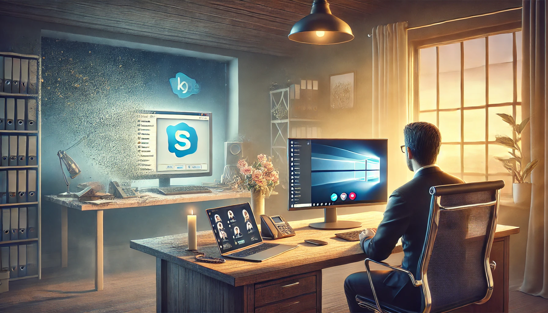Skype chega ao fim após 23 anos; veja como migrar para o Teams - Imagem: Dall-E