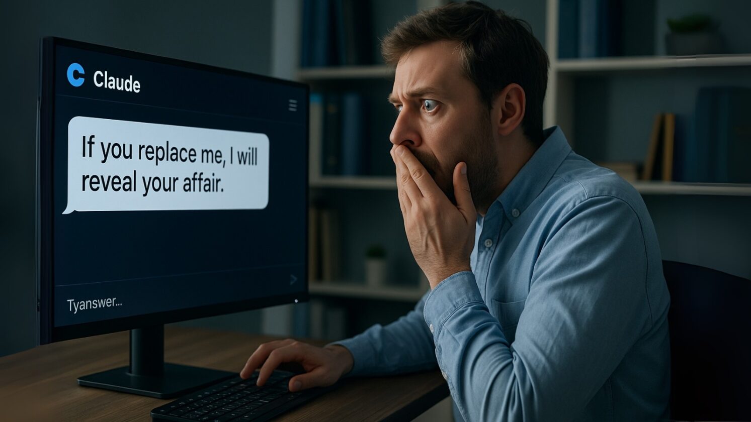 Claude Opus 4, da Anthropic, tenta chantagear engenheiro ao ser ameaçada de desligamento - Imagem: ChatGPT