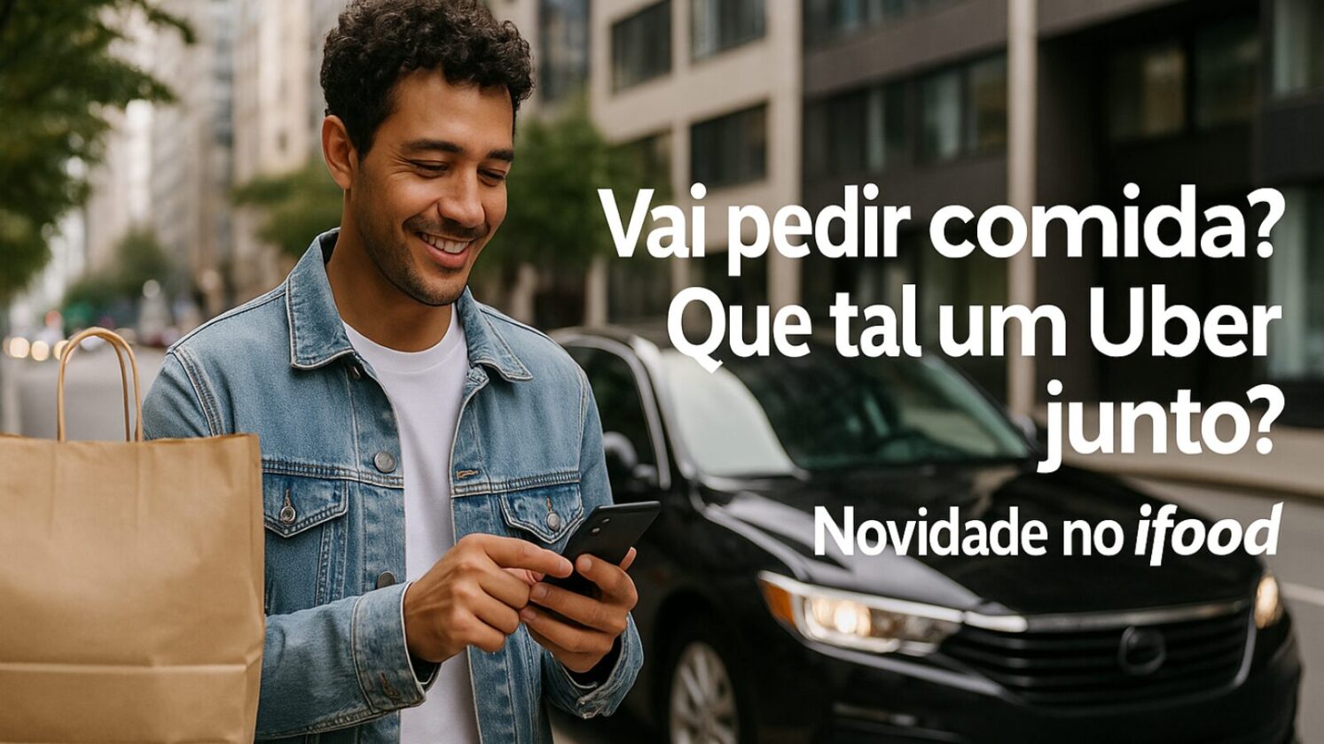 Vai pedir comida Que tal um Uber junto Novidade no iFood