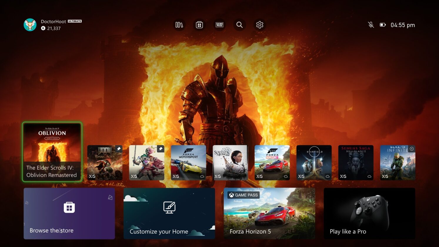 Xbox libera fixação de jogos e apps na tela - Imagem: XBox (Divulgação)