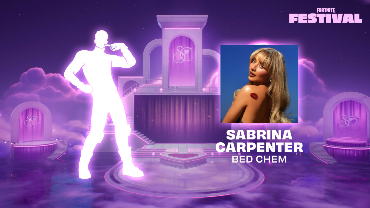 Sabrina Carpenter ganha palco no Fortnite com evento interativo - Imagem: Fortnite (Divulgação)