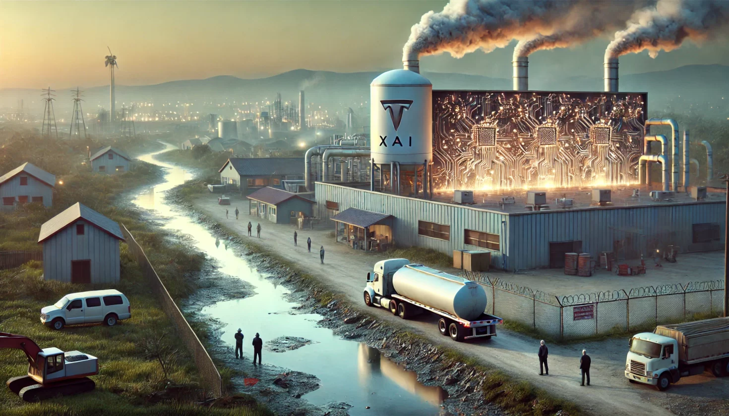 xAI de Elon Musk é acusada de poluir área vulnerável em Memphis - Imagem: Dall-E