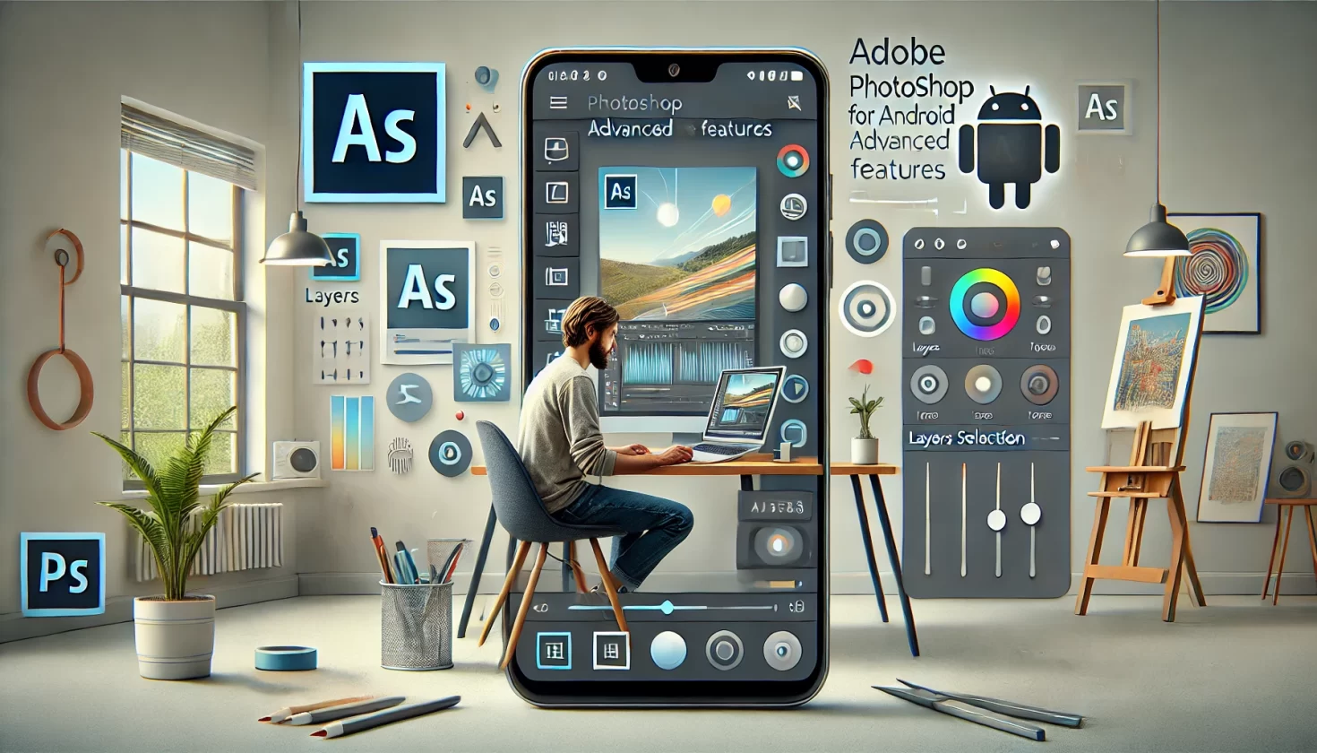 Adobe lança Photoshop para Android com recursos avançados gratuitos - Imagem: Dall-E