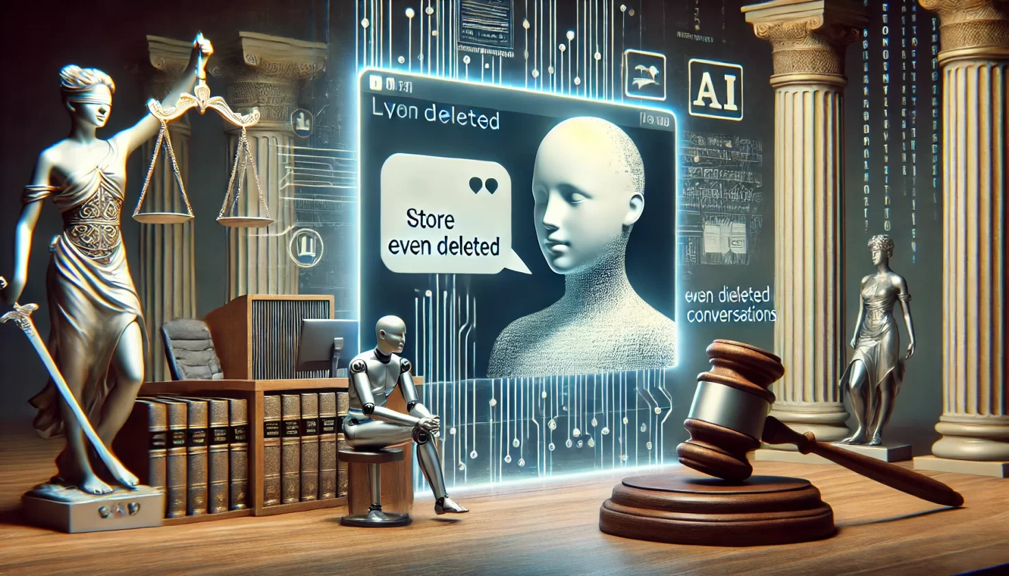 ChatGPT é obrigado pela Justiça a armazenar até conversas excluídas - Imagem: Dall-E